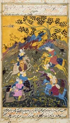 Hommes à cheval jouant à un jeu